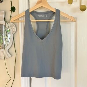 Abercrombie and Fitch Blue Ribbed Tank Top